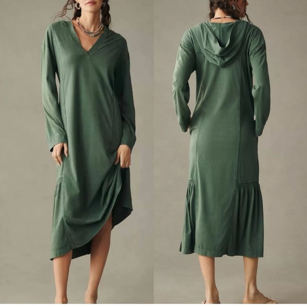 Daily Practice by Anthropologie Long-Sleeve Hooded Midi Dress